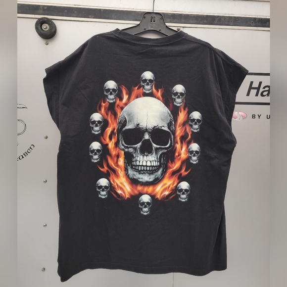 Vintage Rock Chang skull t shirt, 1/4 sleeve, size XXL - Picture 4 of 6